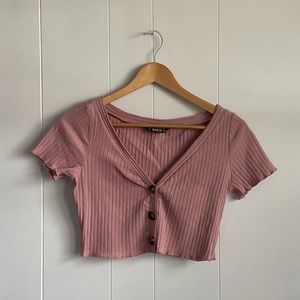 Never worn dusty pink crop top, perfect condition